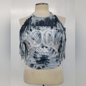 AC/DC Rock Band Halter Top Upcycled Vintage Rock Band Merc